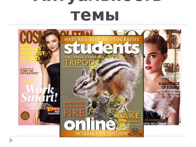 Актуальность темы 