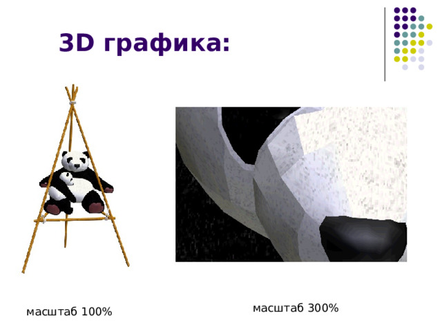 3D графика: масштаб 300% масштаб 100%