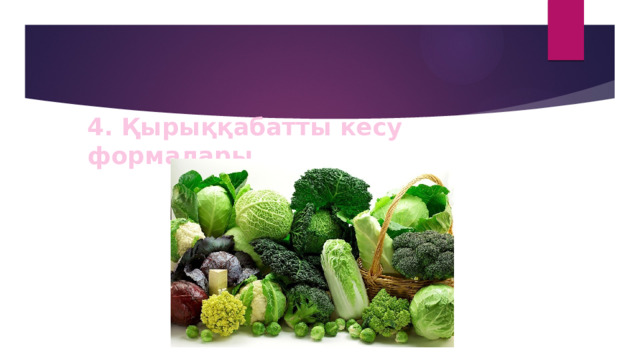 4. Қырыққабатты кесу формалары. 