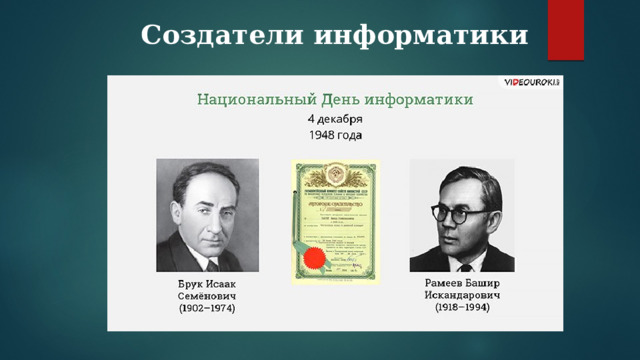 Создатели информатики 