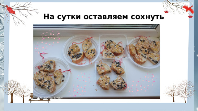 На сутки оставляем сохнуть 