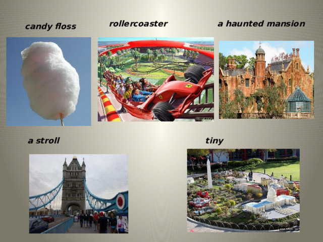   candy floss rollercoaster a haunted mansion a stroll tiny 