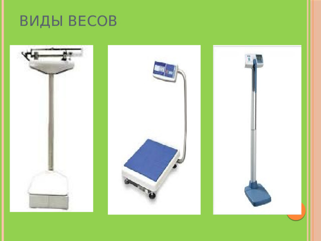 Виды весов 
