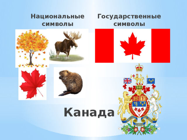 Национальные символы Государственные символы   Канада 