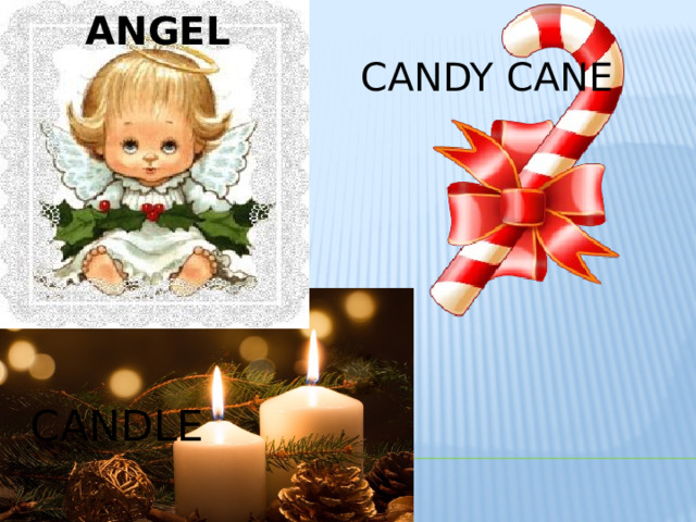  Angel Candy cane  Candle 