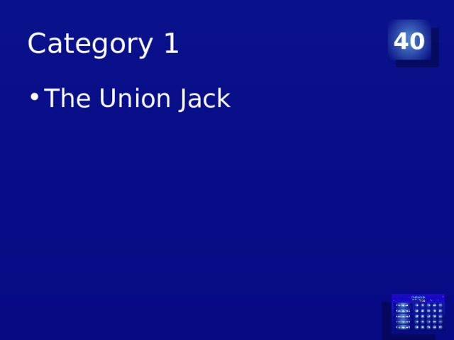 Category 1 40 The Union Jack 