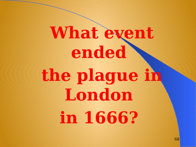 What event ended the plague in London in 1666?  