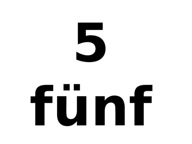 5 fünf 