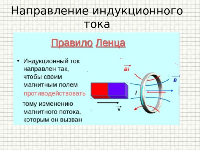 Направление индукционного тока