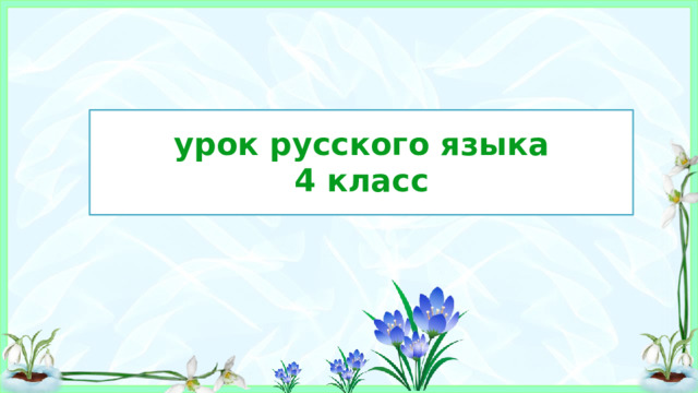 урок русского языка  4 класс Тема:  окончание прилагательных во множественном числе в Им.п. и В.п. УМК: ПНШ