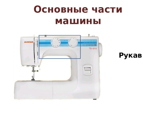 Основные части машины Рукав 