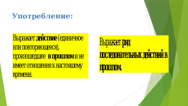 Употребление:   