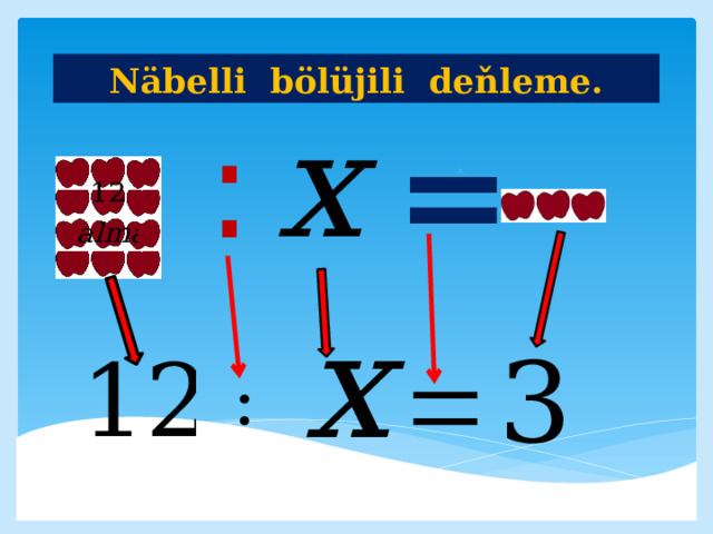 Näbelli bölüjili deňleme. 