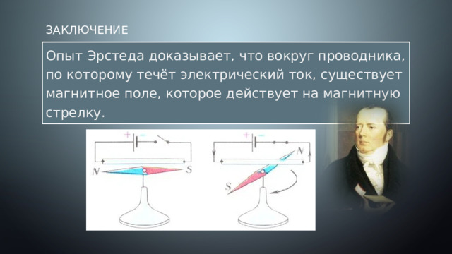 Почему в опыте эрстеда проводник располагается. Опыт эрстеда. опыт эрстеда доказал что. опыт эрстеда схема и вывод. опыт эрстеда с магнитной стрелкой и проводником.