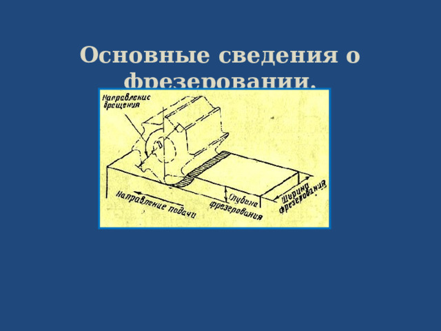  Основные сведения о фрезеровании.    Москва 2013 