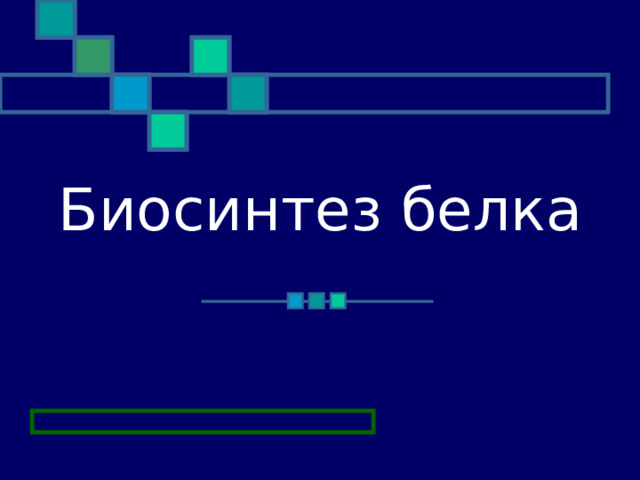 Биосинтез белка 