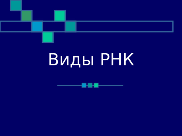 Виды РНК 