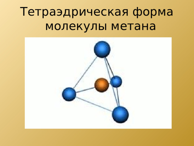 Тетраэдрическая форма молекулы метана