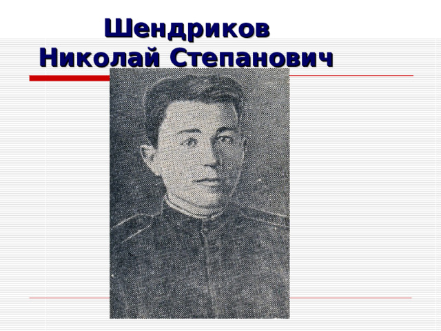 Шендриков Николай Степанович 