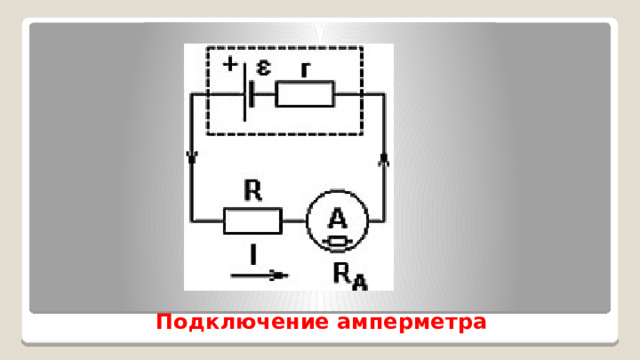 Подключение амперметра 