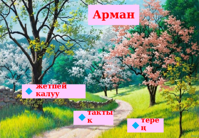 Арман жетпей калуу  тактык  терең  