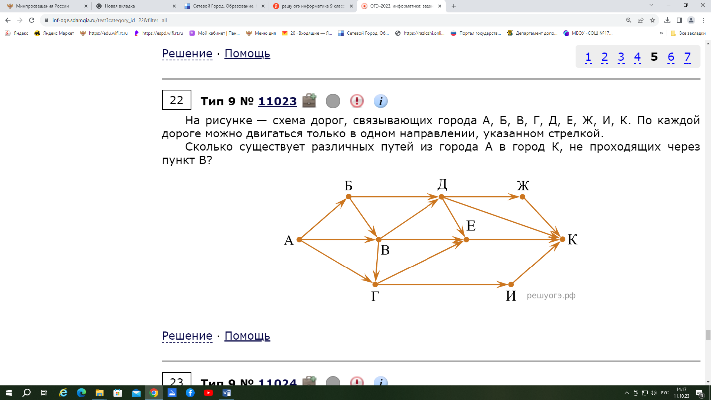 Контрольная работа по теме: