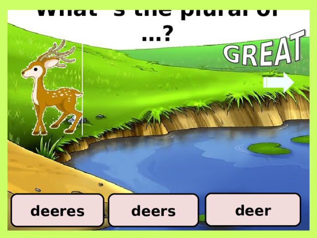 What ‘s the plural of …? deer deers deeres 