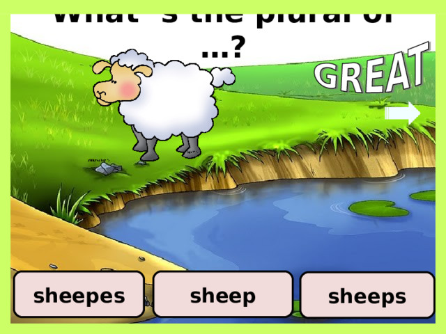 What ‘s the plural of …? sheep sheepes sheeps 