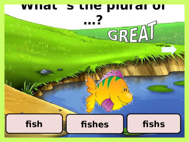 What ‘s the plural of …? fishs fish fishes 