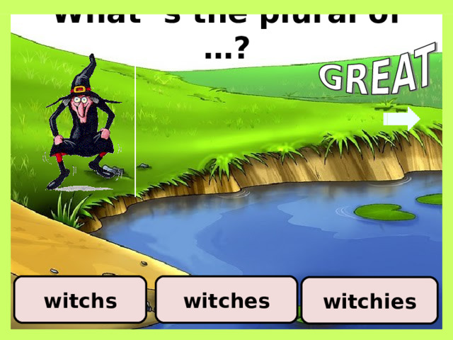 What ‘s the plural of …? witches witchs witchies 