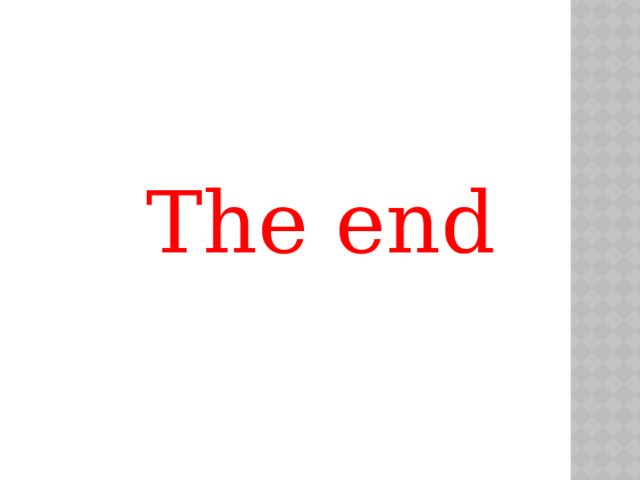 The end 