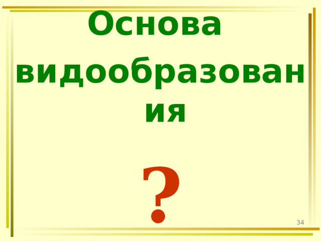 Основа видообразования ?  