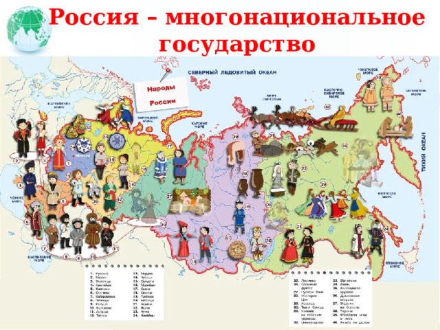   Россия – многонациональное государство На территории России проживает более 190 народов Вставьте картинку, на которой отображается одна из географических особенностей вашей страны. 1 