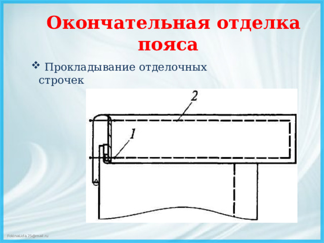 Окончательная отделка пояса