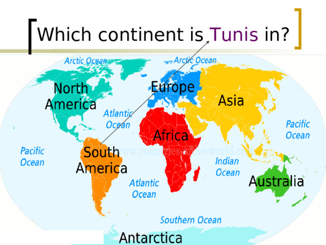 Which continent is Tunis in? 