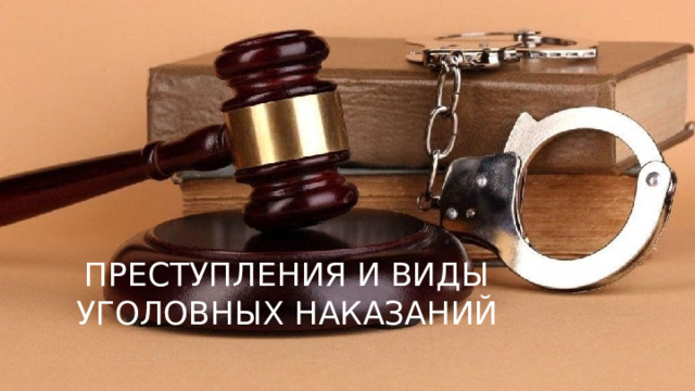 ПРЕСТУПЛЕНИЯ И ВИДЫ  УГОЛОВНЫХ НАКАЗАНИЙ 