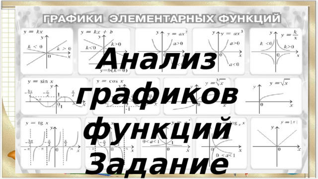 Анализ графиков функций Задание № 11  