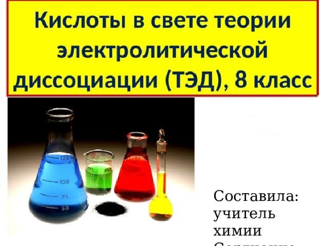 Составила: учитель химии Сергиенко Н.И. 