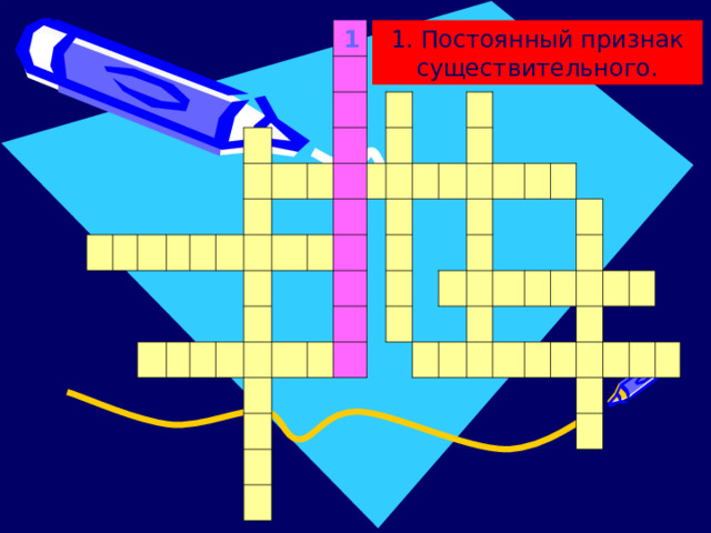 1. Постоянный признак существительного. 1 