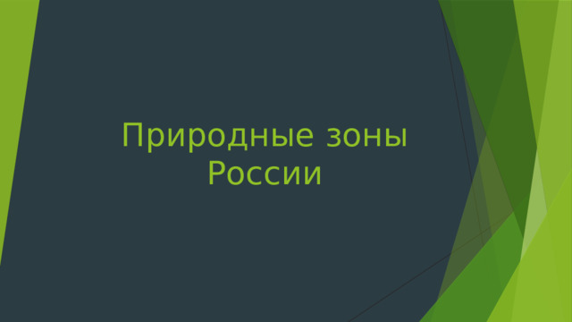 Природные зоны России 