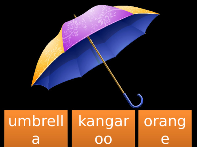 umbrella kangaroo orange