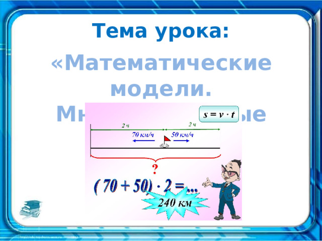 Тема урока: «Математические модели. Многоуровневые списки.» 