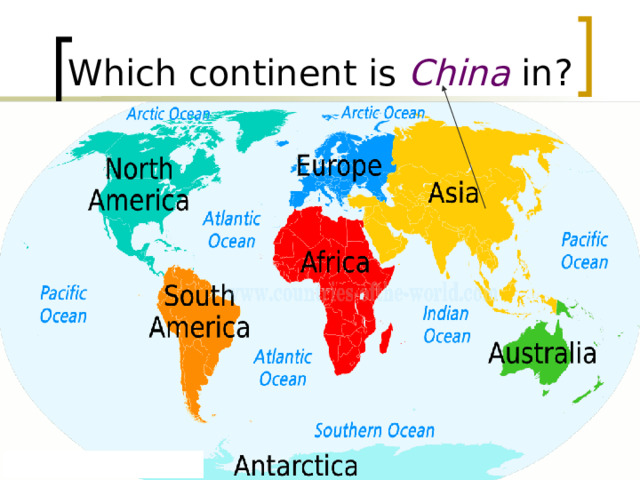 Which continent is China  in? 