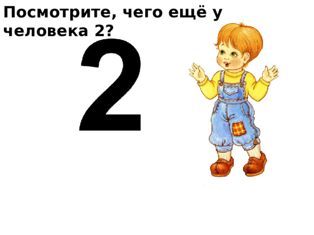 Посмотрите, чего ещё у человека 2? 