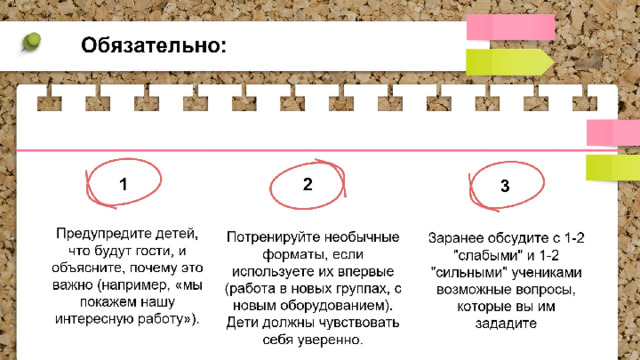 Совет 5  Предварительная подготовка класса — это честно Не репетируйте весь урок Организация Актуализация Открытие Практика Рефлексия 
