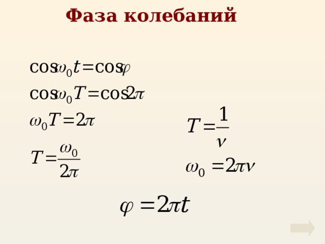 Фаза колебаний 