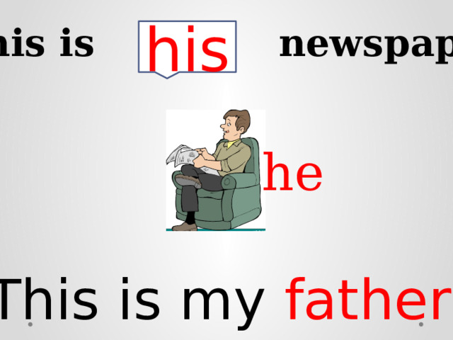 This is newspaper . his he This is my father . 