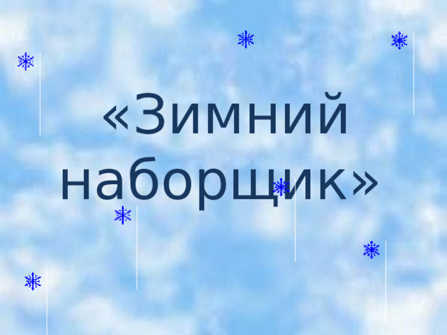    «Зимний наборщик» 