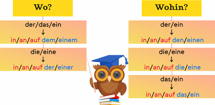 Die kinder gehen in die schule. Wohin немецкий. Предлоги wo wohin. Wo wohin разница. Wo wohin правило.