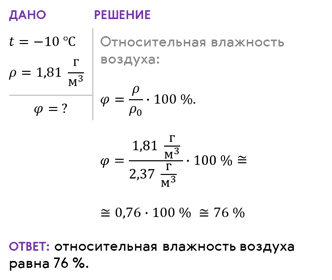 Относительная влажность воздуха равна 20